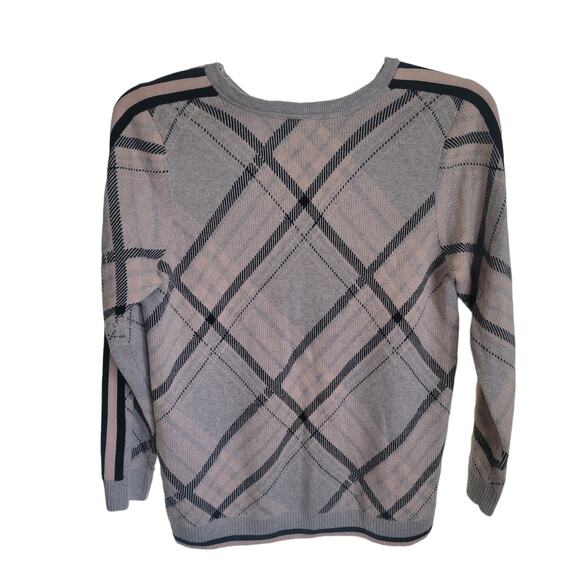 Charter Club Mens Cotton Blend Pullover Multi Gray Sweater Size L Good Quality - Picture 2 of 9